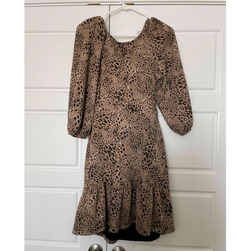 Maeve by Anthropologie Animal Print Open Back Dress NEW Size 10 Retail $148